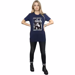 Disney Womens/Ladies Every Fairy Tale Needs A Villain Cotton Boyfriend T-Shirt - S, Navy Blue