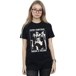 Disney Womens/Ladies Every Fairy Tale Needs A Villain Cotton Boyfriend T-Shirt - S, Black