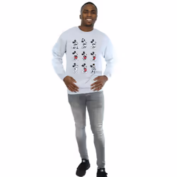 Disney Mens Mickey Mouse Evolution Sweatshirt - M, Sports Grey