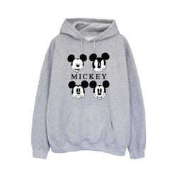 Disney Womens/Ladies Mickey Mouse Four Heads Hoodie - XXL, Heather Grey