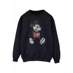 Disney Womens/Ladies Walking Mickey Mouse Sweatshirt - XL, Black