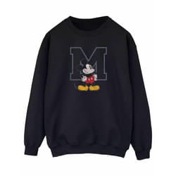 Disney Womens/Ladies Classic M Mickey Mouse Sweatshirt - XL, Black