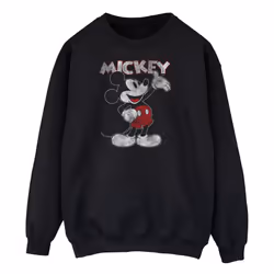 Disney Mens Presents Mickey Mouse Sweatshirt - S, Black