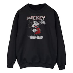 Disney Mens Presents Mickey Mouse Sweatshirt - S, Black