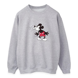 Disney Womens/Ladies Mickey Mouse Tongue Sweatshirt - XXL, Heather Grey