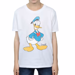 Disney Boys Classic Donald Duck Cotton T-Shirt - 5-6 Years, White