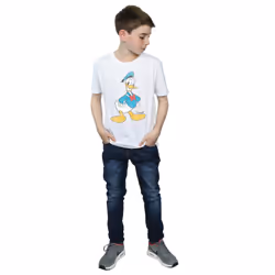 Disney Boys Classic Donald Duck Cotton T-Shirt - 5-6 Years, White