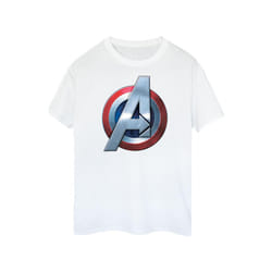 Marvel Avengers Mens 3D Logo T-Shirt - XL, White
