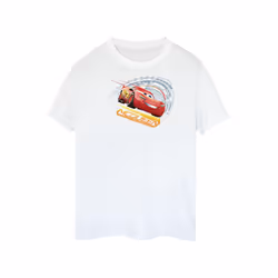 Cars Mens Lightning McQueen Cotton T-Shirt - XXL, White