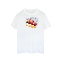 Cars Mens Lightning McQueen Cotton T-Shirt - XXL, White
