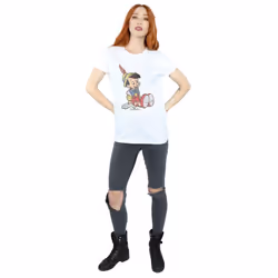 Pinocchio Womens/Ladies Classic Cotton Boyfriend T-Shirt - M, White