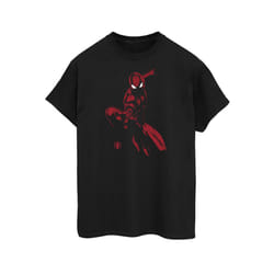 Spider-Man Mens Shadow Cotton T-Shirt - XXL, Black