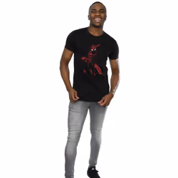 Spider-Man Mens Shadow Cotton T-Shirt - XXL, Black