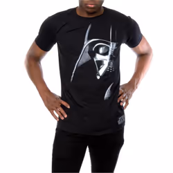 Star Wars Mens Darth Vader Face Cotton T-Shirt - XXL, Black