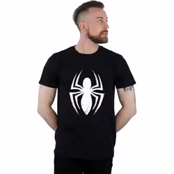 Spider-Man Mens Ultimate Logo Cotton T-Shirt - XXL, Black