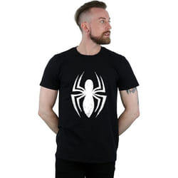 Spider-Man Mens Ultimate Logo Cotton T-Shirt - XXL, Black