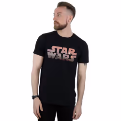 Star Wars Mens Tatooine Logo Cotton T-Shirt - M, Black