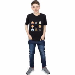 Frozen Boys Head Cotton T-Shirt - 9-11 Years, Black
