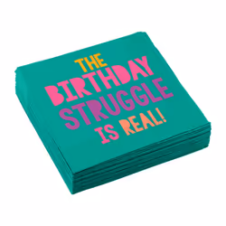 Amscan Neon Birthday Disposable Napkins (Pack of 16)