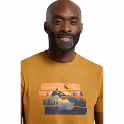Mountain Warehouse Mens Mountain Explorer Organic Cotton T-Shirt - XXS, Beige