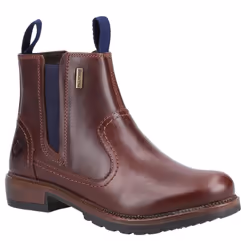 Cotswold Womens/Ladies Laverton Slip On Leather Ankle Boot - 3 UK, Brown/Navy