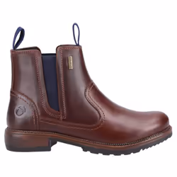 Cotswold Womens/Ladies Laverton Slip On Leather Ankle Boot - 3 UK, Brown/Navy