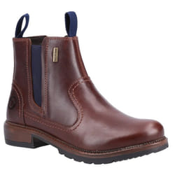Cotswold Womens/Ladies Laverton Slip On Leather Ankle Boot - 7 UK, Brown/Navy