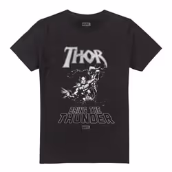 Thor Mens Bring The Thunder T-Shirt - M, Black