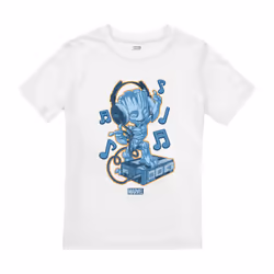 Marvel Comics Childrens/Kids Baby Groot Headphones T-Shirt - 3-4 Years, White