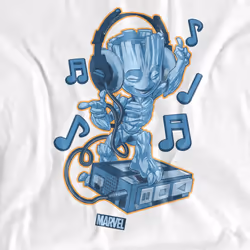 Marvel Comics Childrens/Kids Baby Groot Headphones T-Shirt - 3-4 Years, White
