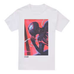 Spider-Man Mens Unmasking Miles Morales T-Shirt - M, White