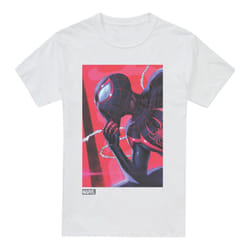 Spider-Man Mens Unmasking Miles Morales T-Shirt - M, White