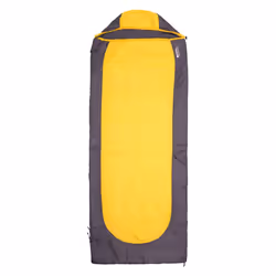 Mountain Warehouse Microlite 500 Mid Season Square Right Zip Sleeping Bag - 215cm, Yellow/Grey