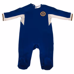 Chelsea FC Baby 2023-2024 Kit Sleepsuit - 12-18 Months, Navy Blue/White/Gold