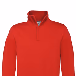 B&C Mens ID.004 Cotton Quarter Zip Sweatshirt - XL, Red