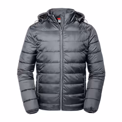 Russell Mens Nano Hooded Padded Jacket - S, Iron Grey