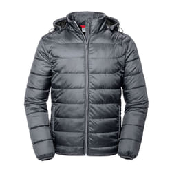 Russell Mens Nano Hooded Padded Jacket - S, Iron Grey