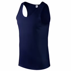Gildan Mens Softstyle Plain Tank Top - L, Navy Blue