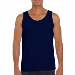 Gildan Mens Softstyle Plain Tank Top - L, Navy Blue