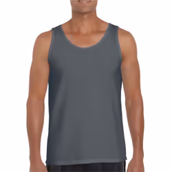 Gildan Mens Softstyle Plain Tank Top - M, Charcoal