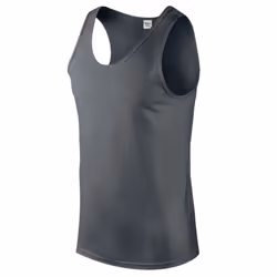 Gildan Mens Softstyle Plain Tank Top - S, Charcoal