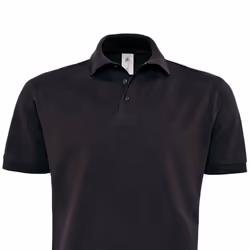 B&C Mens Heavymill Polo Shirt - 3XL, Black