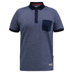 Duke Mens Oxley D555 Kingsize Fine Stripe Polo Shirt - XXL, Navy