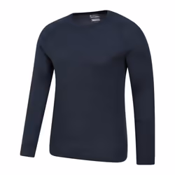 Mountain Warehouse Mens Talus Round Neck Long-Sleeved Thermal Top - XL, Navy