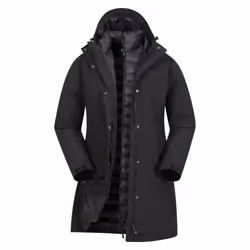 Mountain Warehouse Womens/Ladies Alaskan Long 3 in 1 Jacket - 16 UK, Jet Black