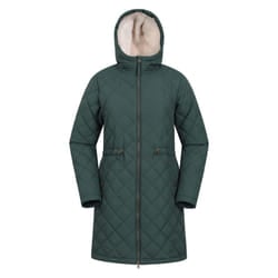 Mountain Warehouse Womens/Ladies Missouri Quilted Faux Fur Lined Jacket - 10 UK, Khaki Green