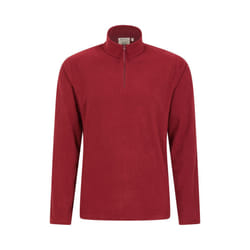 Mountain Warehouse Mens Camber II Camo Half Zip Fleece Top - XXS, Red