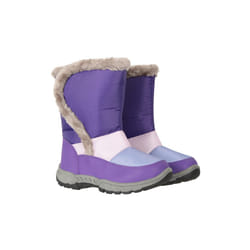 Mountain Warehouse Childrens/Kids Caribou Adaptive Snow Boots - 4 UK, Purple