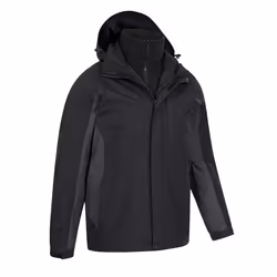Mountain Warehouse Mens Thunderstorm 3 in 1 Waterproof Jacket - XXS, Red