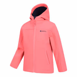 Mountain Warehouse Childrens/Kids Exodus Water Resistant Soft Shell Jacket - 5-6 Years, Bubblegum Pink